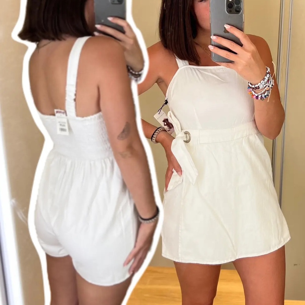 NWT Sincerely Jules denim skort romper
